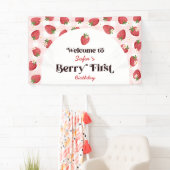 Strawberry Berry erste Geburtstagsparty Willkommen Banner (Insitu)