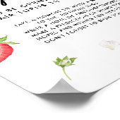 Strawberry Berry Erste Geburtstagszeit Kapsel Poster (Ecke)