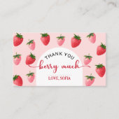 Strawberry Berry Erster Geburtstag Danke, Karte (Vorderseite)