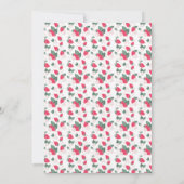 Strawberry Berry Erster Geburtstag Einladung (Rückseite)