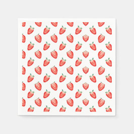 Strawberry Berry Erster Geburtstag Einladung Serviette