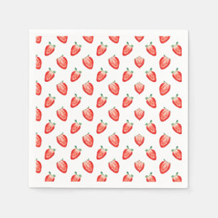 Strawberry Berry Erster Geburtstag Einladung Serviette