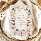 Strawberry Berry Erster Geburtstag Party Einladung