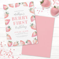 Strawberry Berry Erster Geburtstag Party
