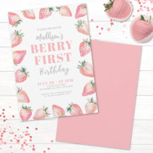 Strawberry Berry Erster Geburtstag Party