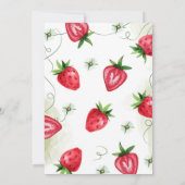 Strawberry Berry Erster Geburtstag Party Einladung (Rückseite)