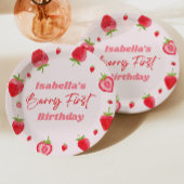 Strawberry Berry Erster Geburtstag Party Pappteller