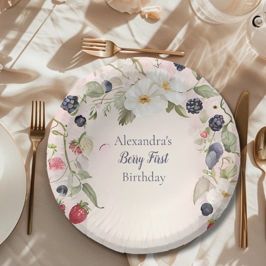 Strawberry Berry Erster Geburtstag Party Pappteller