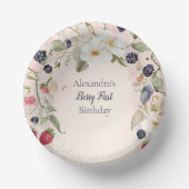 Strawberry Berry Erster Geburtstag Party Pappteller (Vorderseite)