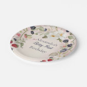 Strawberry Berry Erster Geburtstag Party Pappteller (Schrägansicht)