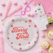 Strawberry Berry Erster Geburtstag Sommer Napkins Pappteller (Party)