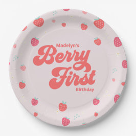 Strawberry Berry Erster Geburtstag Sommer Napkins Pappteller