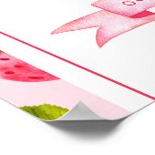 Strawberry Berry Erster Geburtstag Willkommen Poster (Ecke)