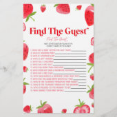 Strawberry Berry findet das Guest Baby Showspiel Briefpapier (Vorderseite)
