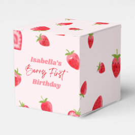 Strawberry Berry First 1st Birthday Party Geschenkschachtel