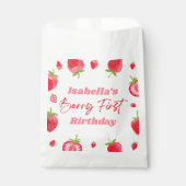 Strawberry Berry First 1st Birthday Party Geschenktütchen (Vorderseite)