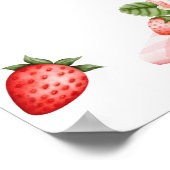 Strawberry Berry First Berry Poster Begrüßungszeic (Ecke)