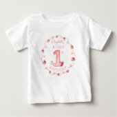 Strawberry Berry First Birthday Baby Baby T-shirt (Vorderseite)