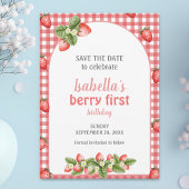 Strawberry Berry First Birthday Berry Weet Save The Date