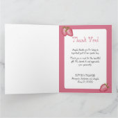 Strawberry Berry First Birthday Dankeskarte (Innenseite)