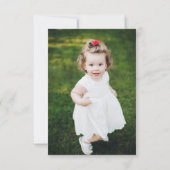 Strawberry Berry First Birthday Foto Dankeskarte (Rückseite)