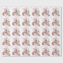 Strawberry Berry First Birthday Geschenkpapier