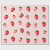Strawberry Berry First Birthday Geschenkpapier (Flach)