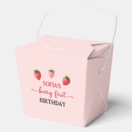 Strawberry Berry First Birthday Geschenkschachtel