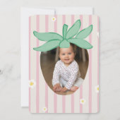 Strawberry Berry First Birthday Invitation Einladung (Rückseite)