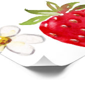 Strawberry Berry First Birthday Milestone Poster (Ecke)