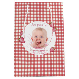 Strawberry Berry First Birthday Mittlere Geschenktüte