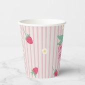 Strawberry Berry First Birthday Paper Cups Pappbecher (Vorderseite)