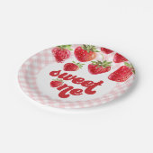 Strawberry Berry First Birthday Paper Teller (Schrägansicht)