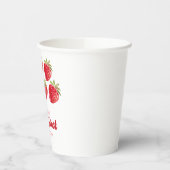 Strawberry Berry First Birthday Pappbecher (Links)
