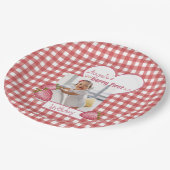 Strawberry Berry First Birthday Pappteller (Schrägansicht)