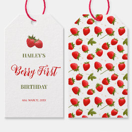 Strawberry Berry First Birthday Party Gefallen Geschenkanhänger