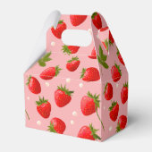 Strawberry Berry First Birthday Party Gefallen Geschenkschachtel (Vorderseite)