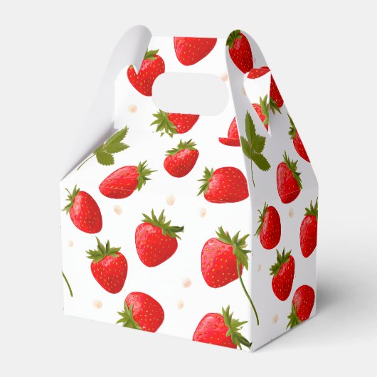 Strawberry Berry First Birthday Party Gefallen Geschenkschachtel (Vorderseite)