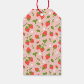 Strawberry Berry First Birthday Party Geschenkanhänger (Rückseite)