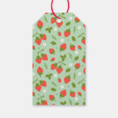 Strawberry Berry First Birthday Party Geschenkanhänger (Rückseite)