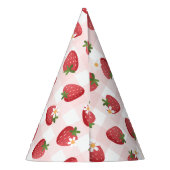 Strawberry Berry First Birthday Party Hat: Partyhütchen (Rückseite)