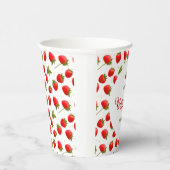 Strawberry Berry First Birthday Party Pappbecher (Rechts)