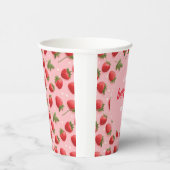 Strawberry Berry First Birthday Party Pappbecher (Rechts)