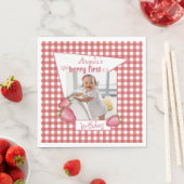Strawberry Berry First Birthday Serviette (Beispiel)
