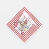 Strawberry Berry First Birthday Serviette (Ecke)