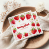 Strawberry Berry First Birthday Serviette