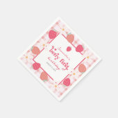 Strawberry Berry First Birthday Serviette (Ecke)