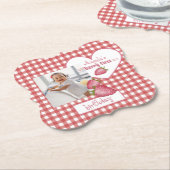 Strawberry Berry First Birthday Untersetzer (angewinkelt)