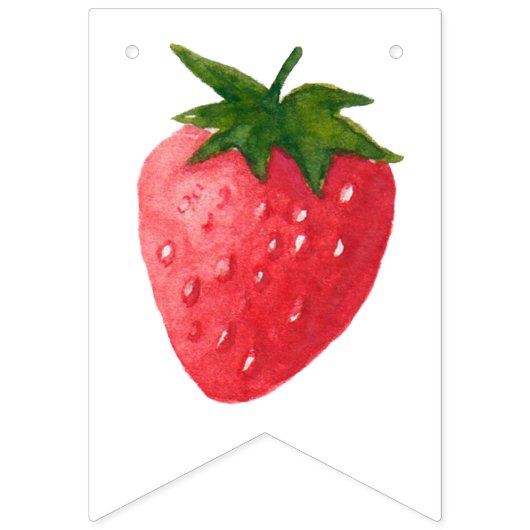 Strawberry Berry First Birthday Wimpelkette (Erste Fahne)