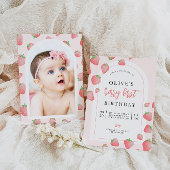 Strawberry Berry First Boho Birthday Einladung